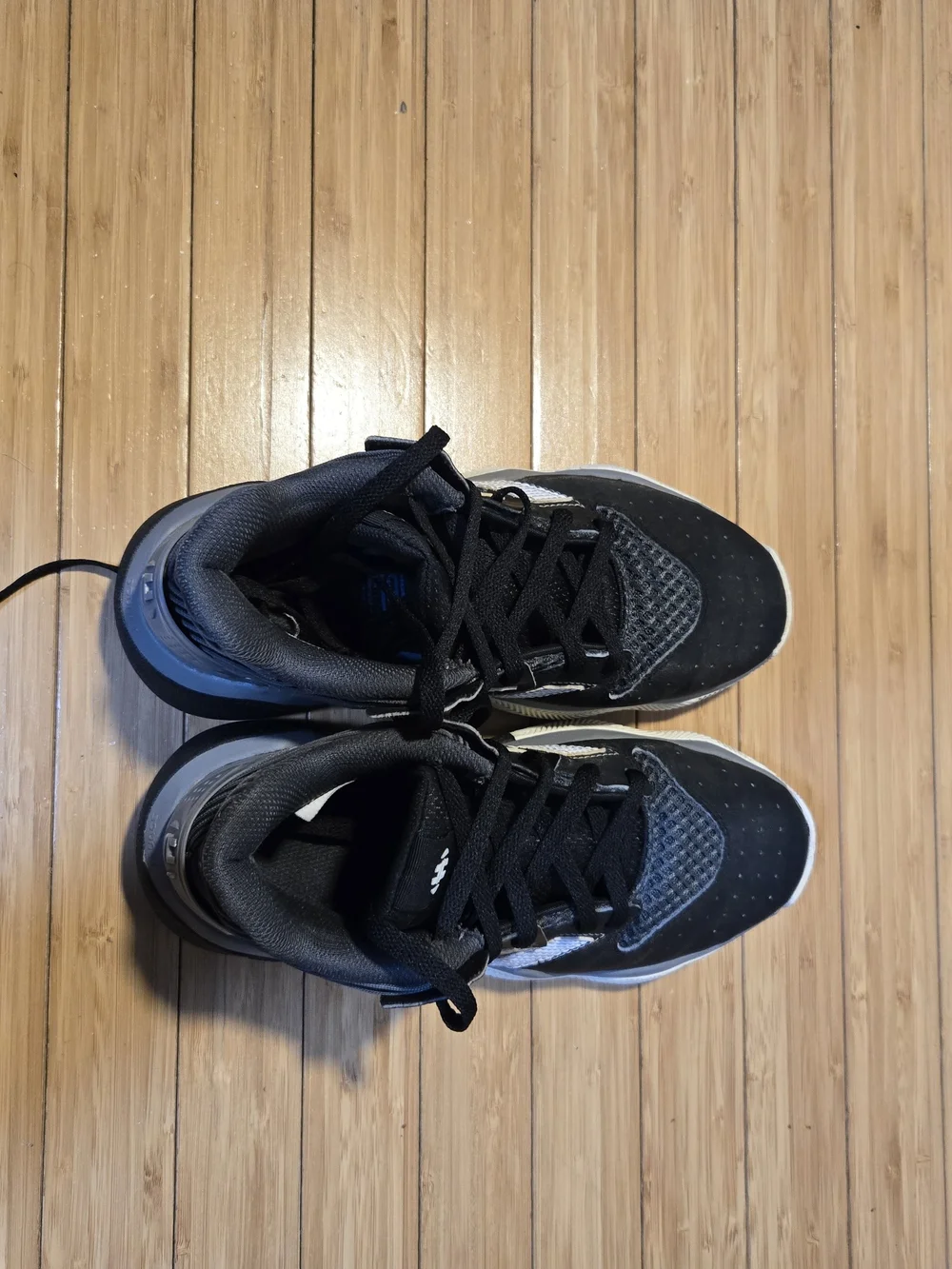 Adidas Kids Black and White Basketball Shoes